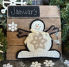 2024 Snowflakes Make Snowmen Woolie Cut Out Kit with Printed Pattern