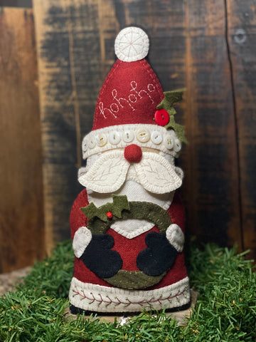 Father Christmas Shelf Sitter Wool Kit with Pattern